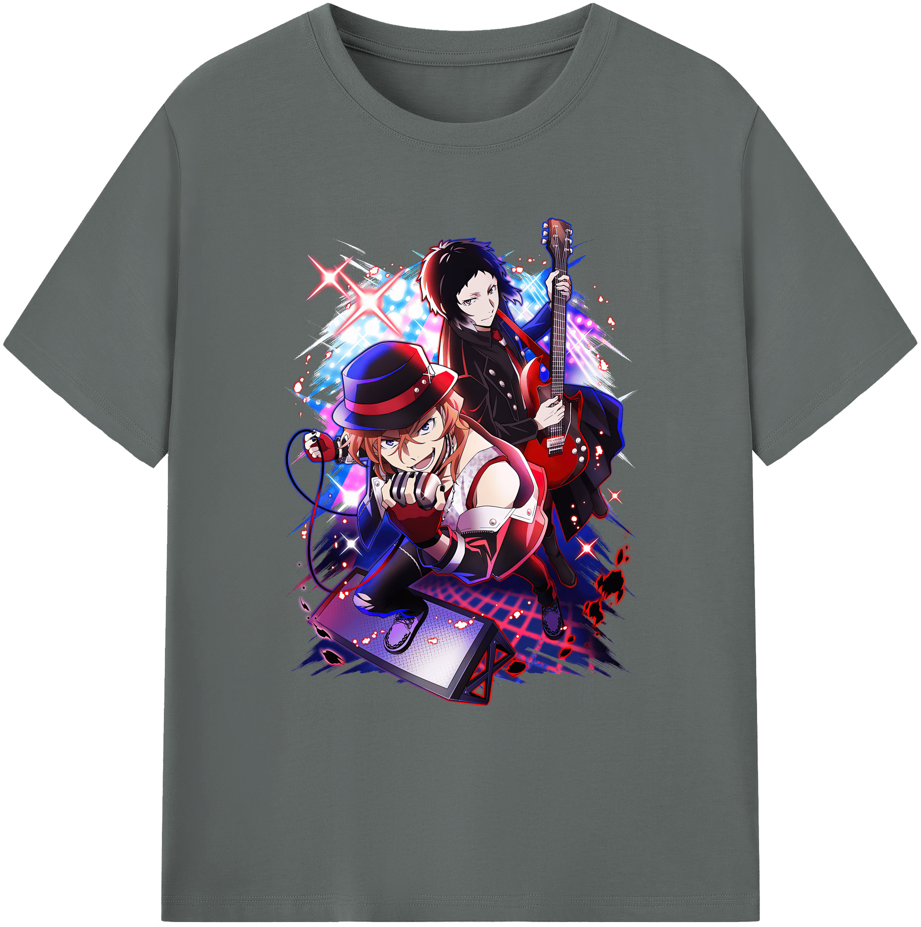 （画像用） 文豪ストレイドッグス Bungo Stray Dogs 綿100％ メンズ半袖Tシャツ｜肌触りやわらか＆通気性